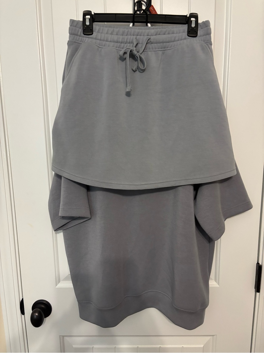 Casual Boxy Short Sleeve Sweatshirt - Gray